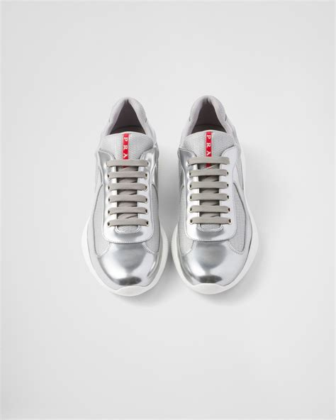 prada leather and bike fabric sneakers|prada shoes sneakers women's.